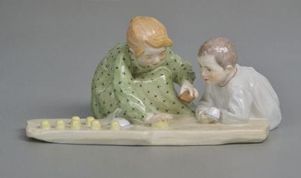 Niños de Meissen de Hentschel con moldes de arena,