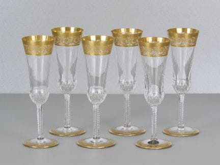 Saint Louis Thistle Gold, 6 copas de champán, con 
