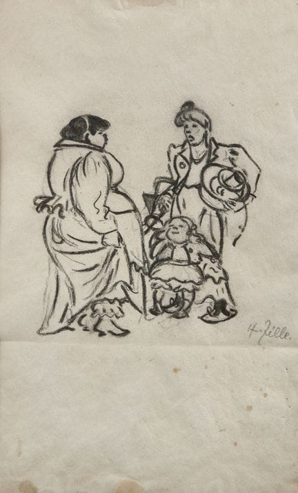 齐勒，海因里希（1858-1929）：《闲谈》
齐勒，海因里希（1858-1929），《闲谈》，纸本