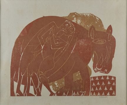 格里斯哈伯，赫尔穆特·安德烈亚斯·保罗（1909-1981）：出自《阿尔布V》系列的木刻版画
格里斯