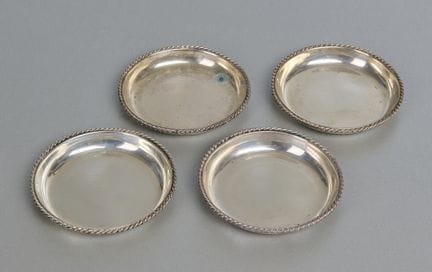 Four 925 Sterling Silver Coasters
Four 925 Sterlin