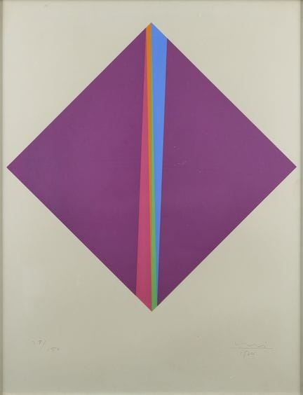 比尔·马克斯（1908-1994）：《紫色向黄色浓缩》，1964年（F）
比尔，马克斯（1908-1