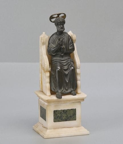 Scultura in bronzo di San Pietro, XVIII secolo, is