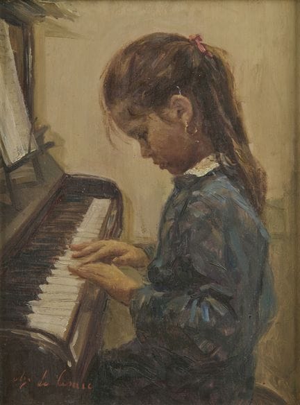 De Cesare, Ugo (1950): Child at the Piano
De Cesar