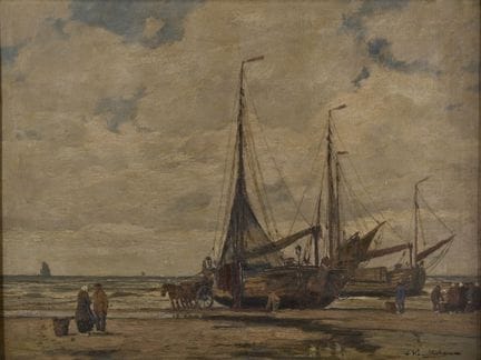 Hambüchen, Wilhelm (1869–1939): Fishing Boats on t