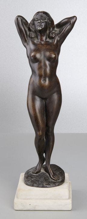 Maugsch, Gyula (1882-1946): Nudo femminile in pied
