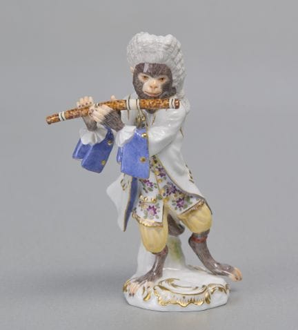 Figura de Meissen, «La banda de los monos», flauti