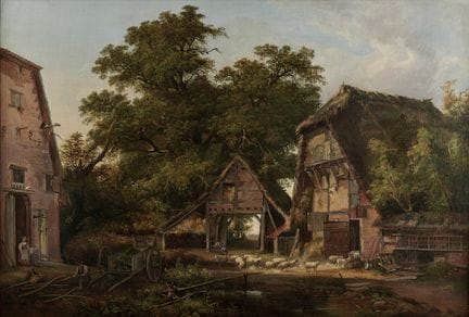 Unknown painter, 19th century, Farm, Kempener Plat