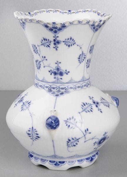 Royal Copenhagen Musselmalet Vollspitze, jarrón mo