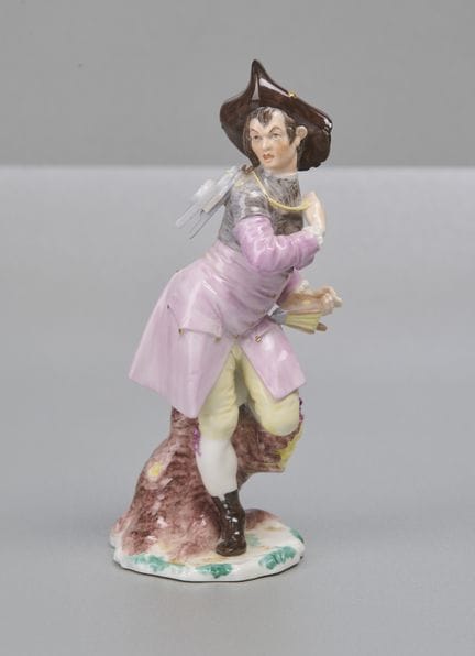 Figura de Nymphenburg, vendedor de trampas para ra