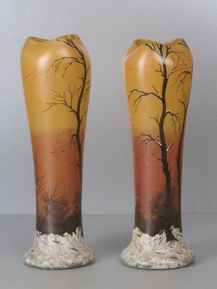 Paire de grands vases Art nouveau, Legras
Paire de