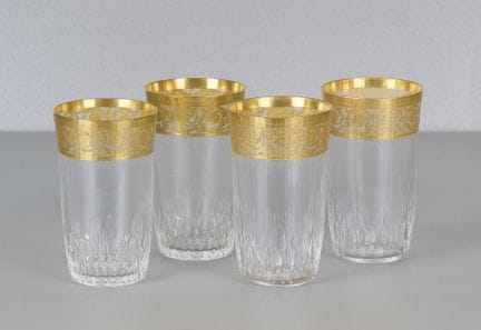 Saint Louis Thistle Gold, 4 vasos, con marca graba