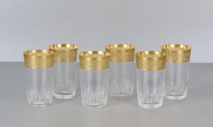 Saint Louis Thistle Gold, 6 vasos, con marca graba