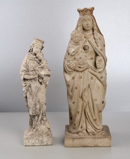 Due sculture, Maria con il Bambino
Due sculture, M
