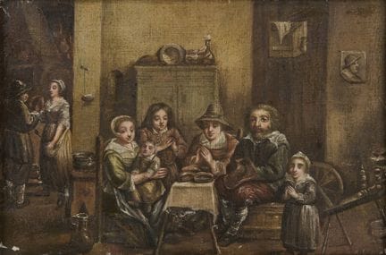 "At the Table Prayer," Dutch, 17th/18th century
"A