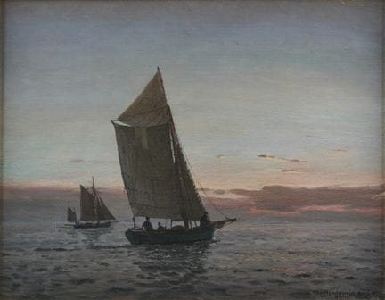 Olsen, Christian Benjamin (1873–1935): Sailing Shi