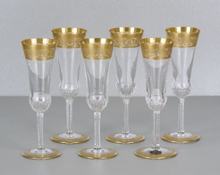 Saint Louis Thistle Gold, 6 copas de champán, con 