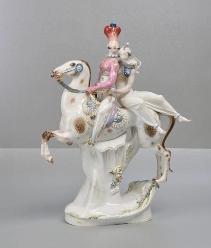 Conjunto de figuras de Meissen, «El rapto», primer