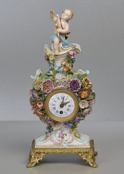 Meissen, orologio da tavolo di lusso, prima scelta