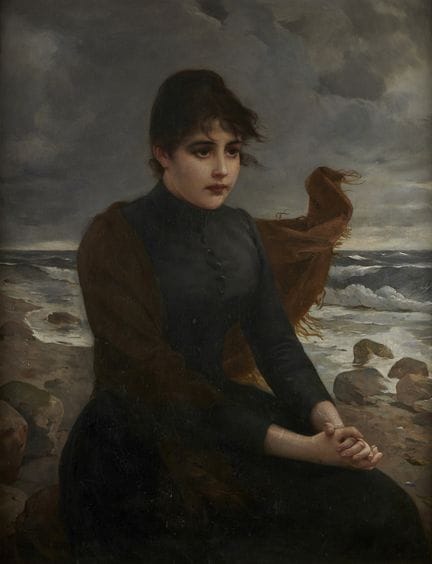林格纳，奥托·西奥多·古斯塔夫（1856-1917）：《海边的女士》
林格纳，奥托·西奥多·古斯塔夫