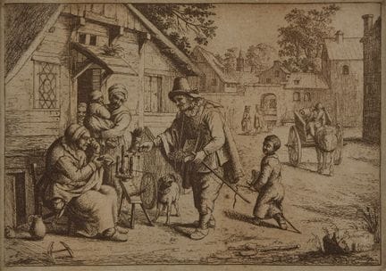 范·奥斯塔德，阿德里安（1610-1685）：《卖眼镜的人》
范·奥斯塔德，阿德里安（1610-16