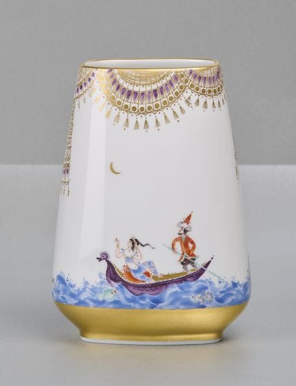 Jarrón de Meissen, decoración «Las mil y una noche