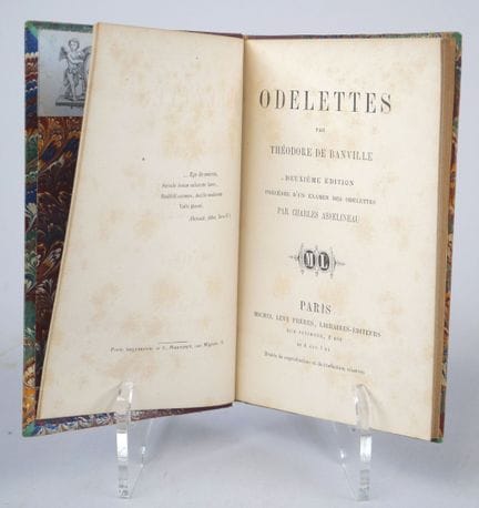 BANVILLE Théodore de.
Odelettes, 2ème édition préc