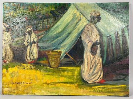 Marcelle MARSAULT (XXe siècle)
Village nubien 
Hui