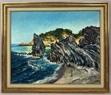 École du XXe siècle 
Paysage maritime 
Huile sur t