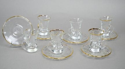 DAUM FRANCE
Juego de 6 vasos de té con su platillo