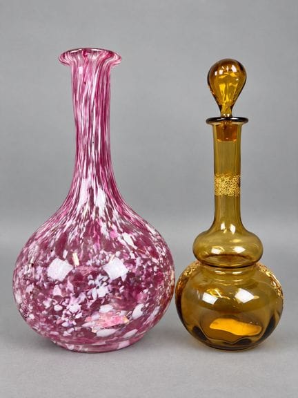 MONTJOYE al estilo de 
Frasco de cristal teñido de