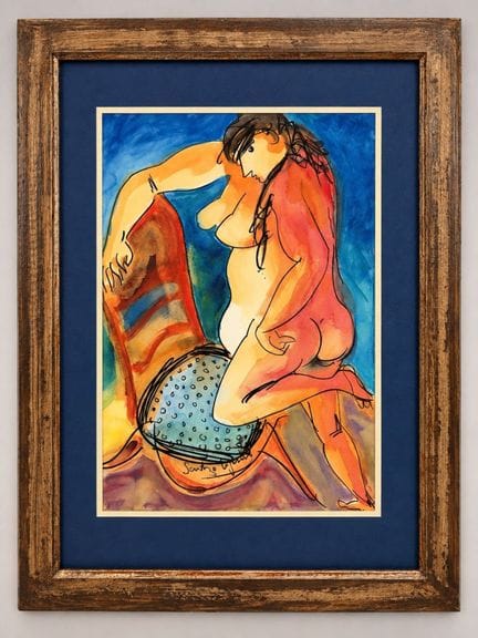Santiago COGORNO (1915-2001)
Nu féminin à la chais