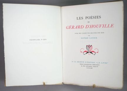 HOUVILLE Gérard d'.
Les Poésies, avec des vignette