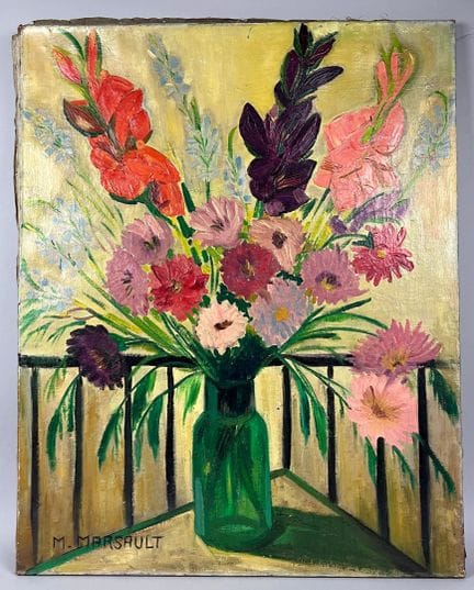Marcelle MARSAULT (XXe siècle)
Vase fleuri
Huile s