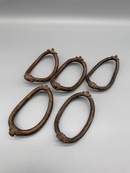 ENSEMBLE DE 5 CHEVILLERES MONNAIES - Burkina Faso,