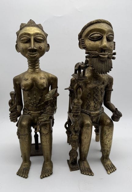 DEUX FIGURES ANTHROPOMORPHES - CAMEROUN - BAMOUM
E