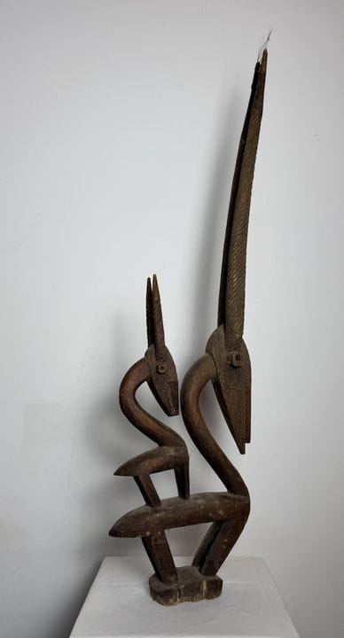MASQUE CIMIER CIWARA, BAMANA, MALI Bois à patine c