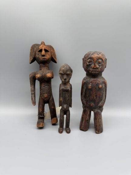 GROUPE DE 3 STATUETTES DE FERTILITE - Mali, Burkin