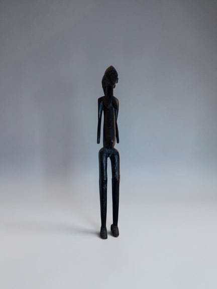 STATUE FEMININE JANUS, LOBI, BURKINA FASO Bois mon