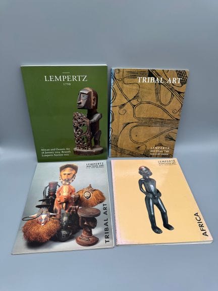 Set of four auction catalogs of African and tribal