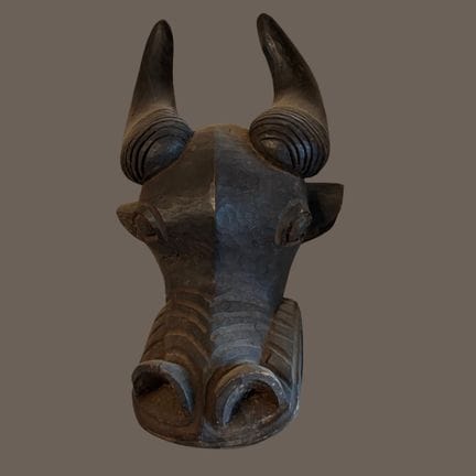 MASQUE-CIMIER BUFFLE - Grasslands, Cameroun - Bami