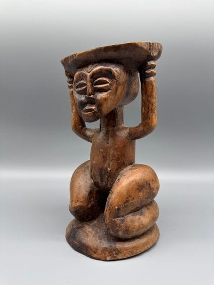 SIEGE A CARIATIDE LUBA ? SONGYE ?, RD CONGO 
Bois 