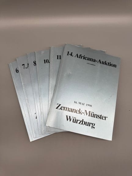 Set of five auction catalogs of African and tribal