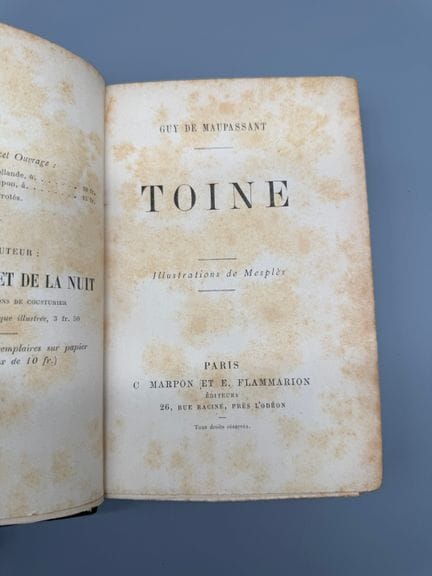 Guy de Maupassant (1850-1893) - Toine - EO 
París,