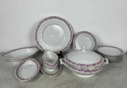 Fraureuth Servicio de porcelana con decoración de 
