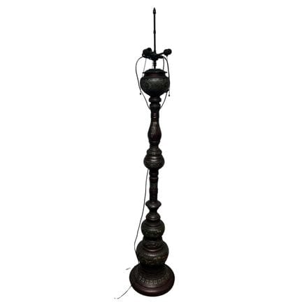 Monumental Japanese Antique Cloissone Floor Lamp C
