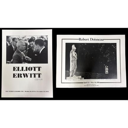 2 Hand-Signed Posters of Famous French Photographe
