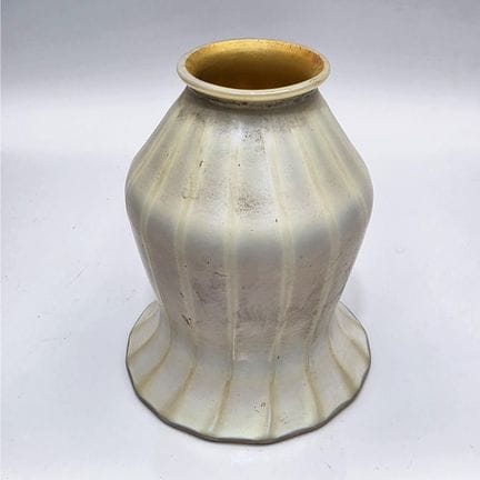Antique Quezal Iridescent Glass Shade. Fully Marke
