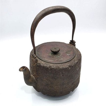 Antique Japanese Cast-Iron Tetsubin Kettle. Probab
