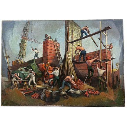 Werner Koepf (German, 1909-1992) Painting Oil on C